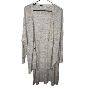 Free People Beige Speckled Knit Long Sleeve Open Front Cardigan Sweater Size XS
